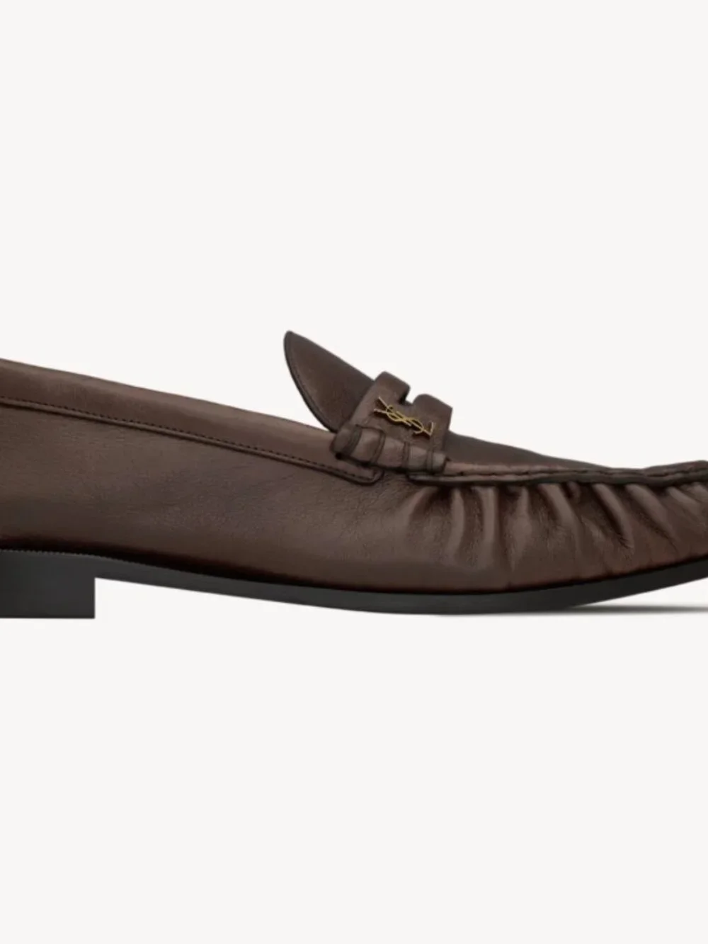 Saint Laurent - PARIS BROWN - LE LOAFER supple in matte leather - 43.5 FR